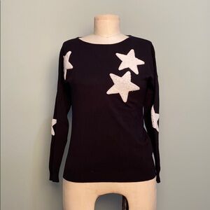 Pinc Premium Kids Black Long Sleeve Sweater with White Sparkle Stars Size XL‎